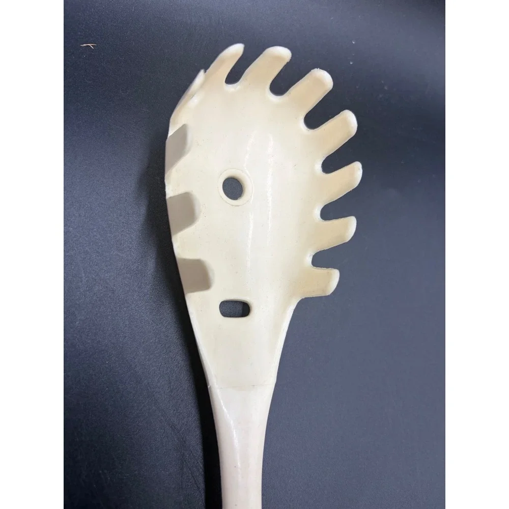 Vintage Foley Cream Nylon Pasta Fork Server Spaghetti Spoon Kitchen Utensil